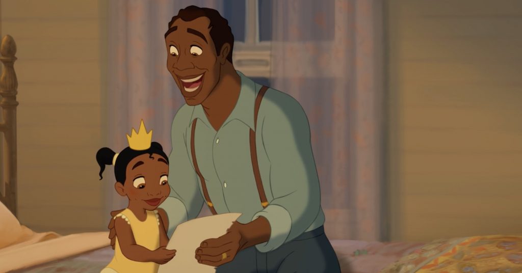 Tiana e il padre nel Classico Disney "La principessa e il ranocchio" (2009)